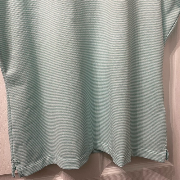 Vineyard Vines Performance Polo Shirt Women’s Striped Sleeveless Golf Large Teal - Picture 2 of 10